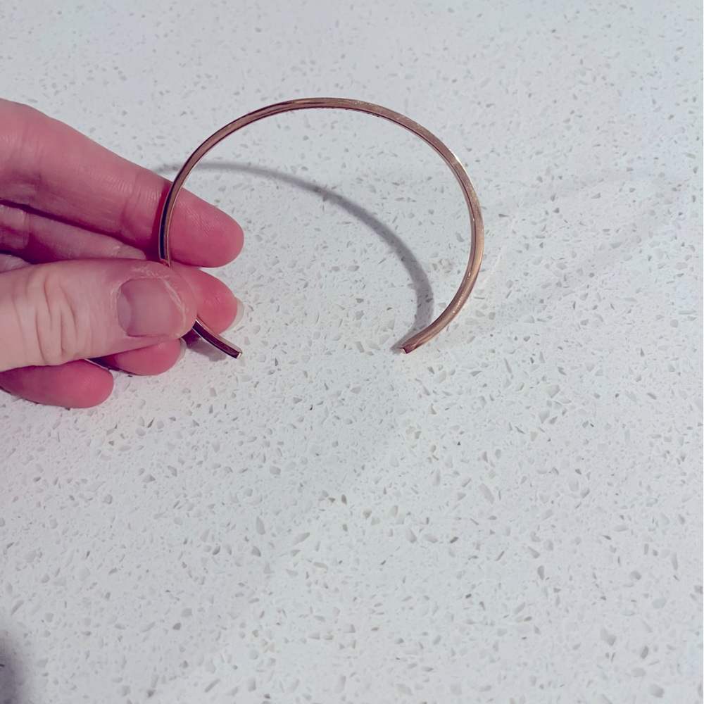 Rose gold cuff bracelet